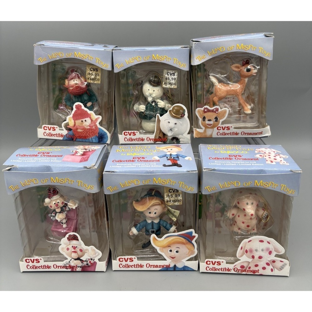 Rudolph Island Of‎ Misfit Toys CVS Ornaments Lot of 6 Christmas Collectibles LE